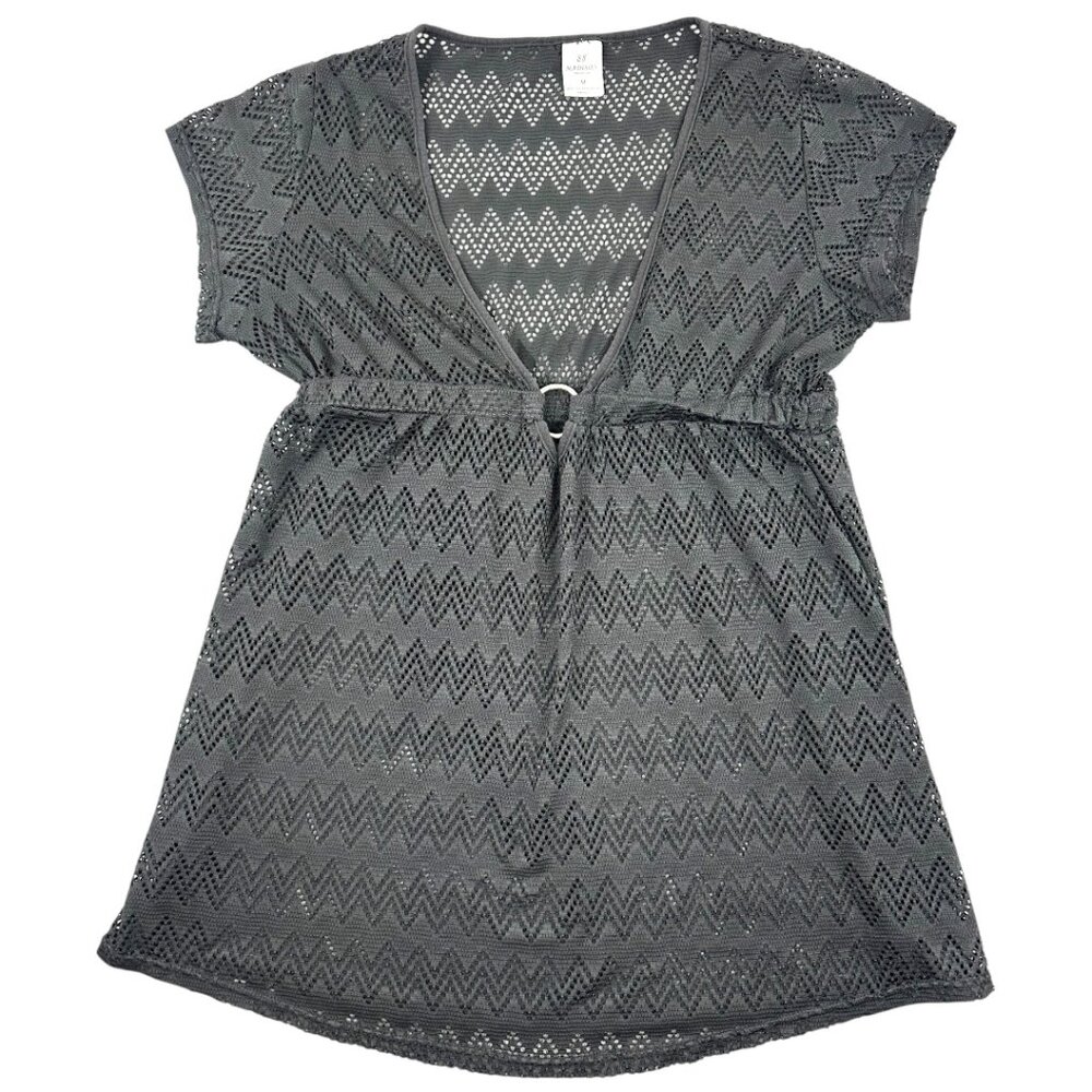 88 Madison Chevron Patterned Knit Swim Cover Up